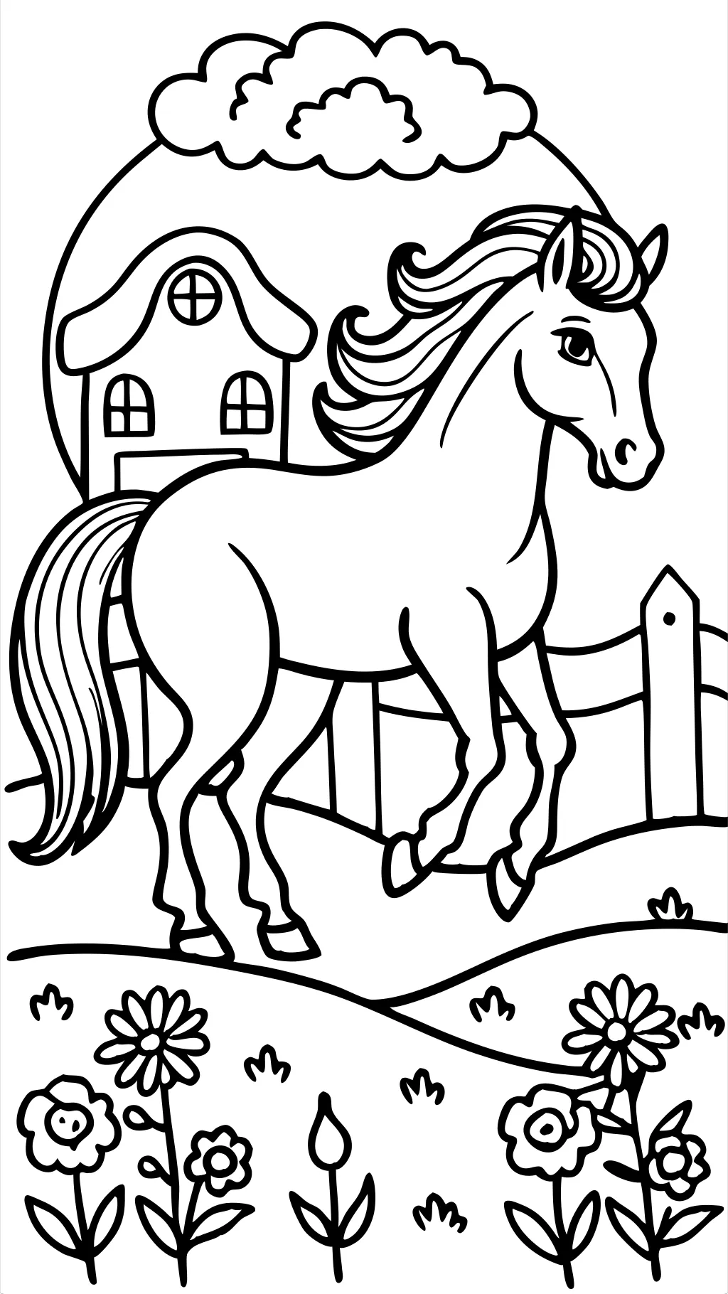 coloriage cheval